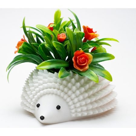 maceta, macetero, animal, 3d, erizo