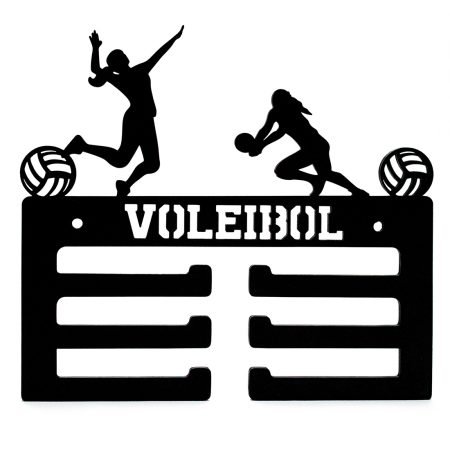 Medallero Voleibol Mujer Colgador De Medallas Pared