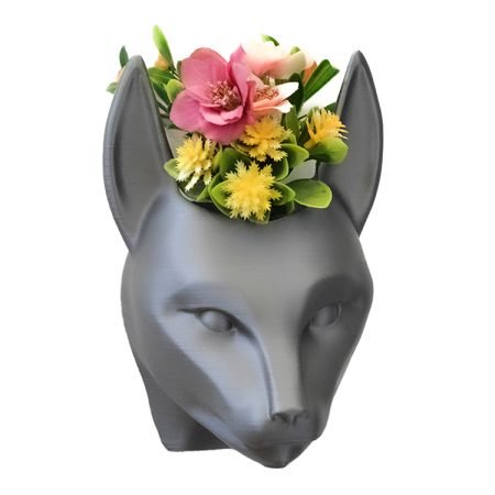 maceta, macetero, gato, planta, 3d