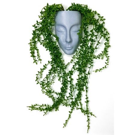 maceta, macetero, 3d, planta, mujer