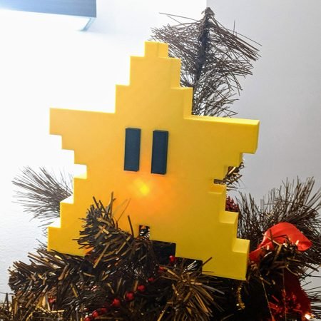 estrella, navidad, 3d, mario
