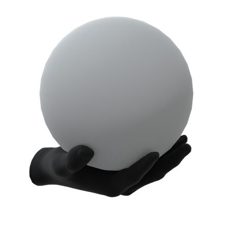 deportes, pelota, mano, 3d