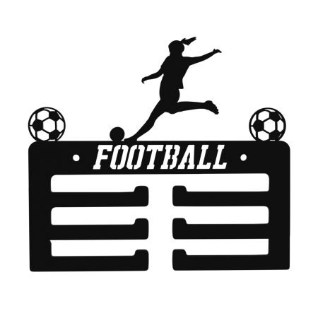 Medallero Futbol Mujer Colgador De Medallas Pared