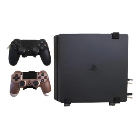 Soporte Muro Ps4 Slim Con 2 Soportes Para Joysticks